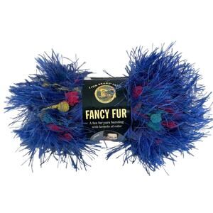 Lion Brand Yarns Fancy Fur Color 209 Brilliant Blue 39 Yards